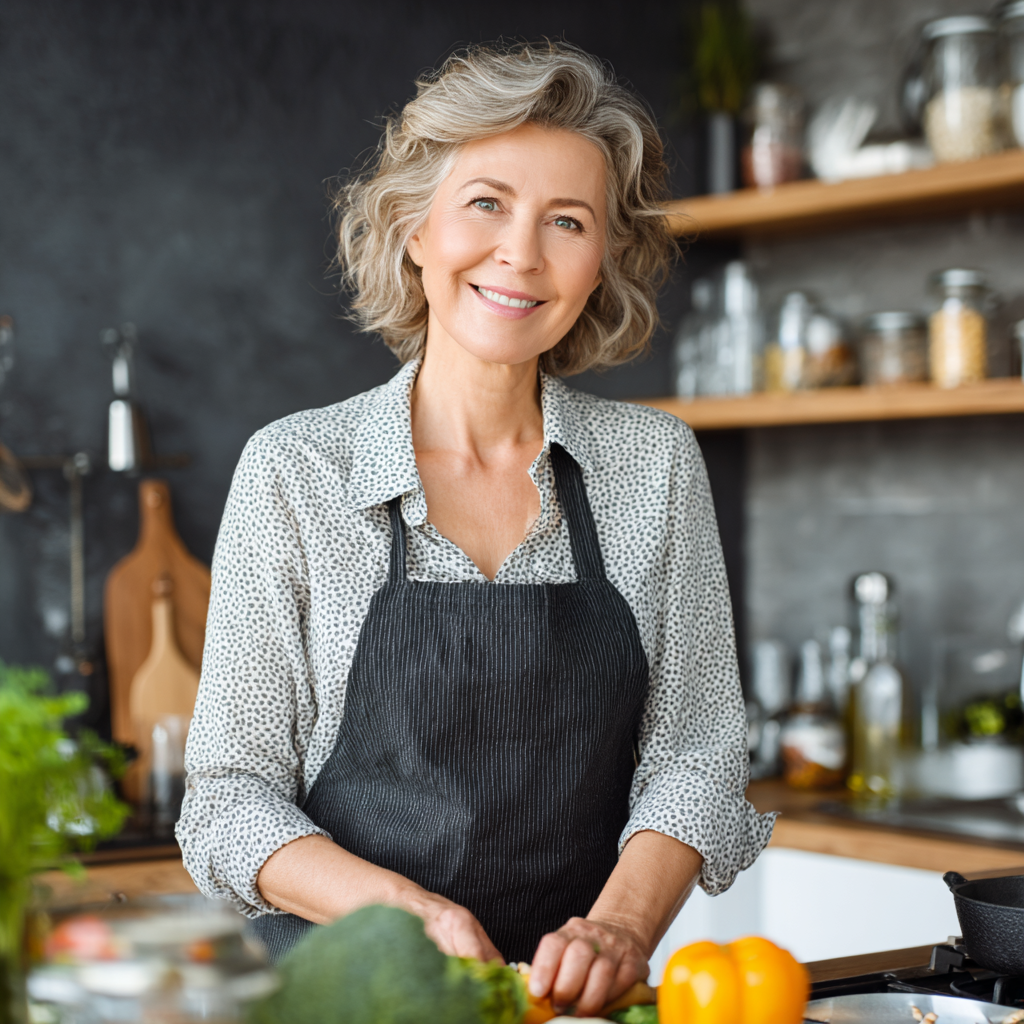 Young Czech couple in their 30s sharing a healthy meal and drinking water, both looking refreshed and happy in natural lighting